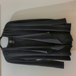 Hooded Open Front Cardigan - L